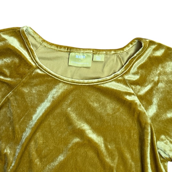 Maeve Gold Velvet Blouse - Picture 5 of 6